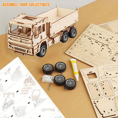 3D Woodcraft Handicraft Set, 3D Wooden Puzzles for Adults - Truck Kits for Adults, Model Car Kits, -Unique Gift on Birthday/Easter/Christmas Day, for Handicraft Enthusiasts, Assemble Your Collectibles
