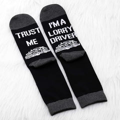 2Pairs Truck Driver Socks Trust Me I'm a Lorry Driver Socks Funny Trucker Gifts Lorry Driver Appreciation Gifts