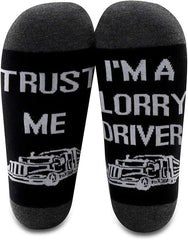 2Pairs Truck Driver Socks Trust Me I'm a Lorry Driver Socks Funny Trucker Gifts Lorry Driver Appreciation Gifts