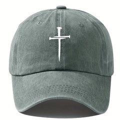 Retro washed cross baseball cap with adjustable outdoor activity and party fashion hat, whiteboard truck driver hat