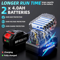 Uaoaii Brushless Cordless Impact Wrench 1000N.m 1/2 Electric Wrench Compatible With Makita Battery Truck Repair Torque Wrench