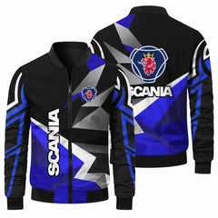 New SCANIA Men's Jacket Fashion Truck Logo Oversized Pilot Jacket Casual Outdoor Sports Cycling Motorcycle Jacket Men's Clothing
