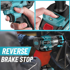 Uaoaii Brushless Cordless Impact Wrench 1000N.m 1/2 Electric Wrench Compatible With Makita Battery Truck Repair Torque Wrench