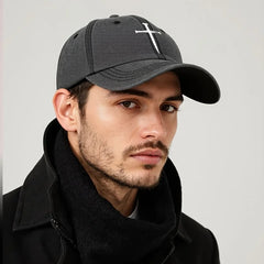 Retro washed cross baseball cap with adjustable outdoor activity and party fashion hat, whiteboard truck driver hat