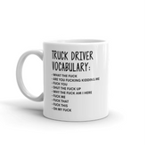 Vocabulary At Work Mug-Rude Truck Driver Mug-Funny Truck Driver Mugs-Truck Driver Mug-Colleague Mug,Truck Driver Gift,Surprise Gift,Mug