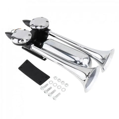 1pcs 12-24 V 100-115 DBs Super Strong Noisy Air Compressor Dual Trumpet Air Horn Suitable for Car Truck Boat Train Vehicle