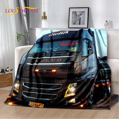 JY01HD Volvo Truck Lorry 3D Printing Soft Flannel Blankets,Throw Blanket Comfortable Blanket for Picnic Beds Sofa Home Bedroom@1