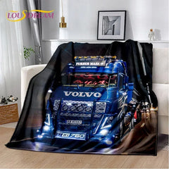 JY01HD Volvo Truck Lorry 3D Printing Soft Flannel Blankets,Throw Blanket Comfortable Blanket for Picnic Beds Sofa Home Bedroom@1