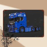1pc, Vintage Scania Truck Metal Tin Sign (12x8 inches/30x20cm), Retro Plaque Wall Art, Multipurpose Home Decor for Room, Restaurant, Bar, Cafe, Garage, English Text, Wall Hanging Decor
