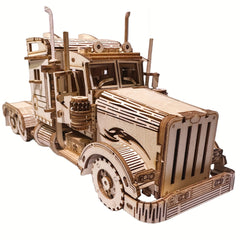 Handcrafted Wooden Truck Model - Rustic Home Decor, No Power Needed, Detailed Design with Realistic Textures, Perfect for Shelves or Tabletop Display