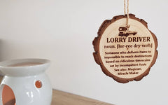 Lorry Driver Sign, Laser Engraved