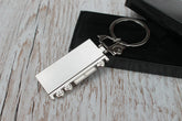 Personalised lorry, truck metal keyring
