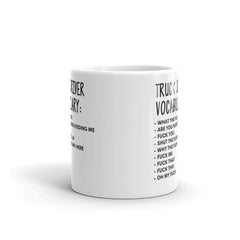 Vocabulary At Work Mug-Rude Truck Driver Mug-Funny Truck Driver Mugs-Truck Driver Mug-Colleague Mug,Truck Driver Gift,Surprise Gift,Mug