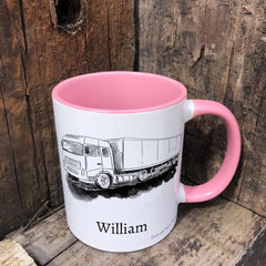 Personalised Lorry Mug Gift - Present for Lorry Lovers - Gifts for Truck Drivers - Personalised Vehicle Mug - Country Style Mug