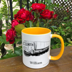 Personalised Lorry Mug Gift - Present for Lorry Lovers - Gifts for Truck Drivers - Personalised Vehicle Mug - Country Style Mug