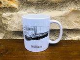 Personalised Lorry Mug Gift - Present for Lorry Lovers - Gifts for Truck Drivers - Personalised Vehicle Mug - Country Style Mug