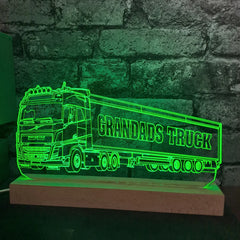 Personalised Lorry with Trailer LED Lamp, Lorry with Trailer, Personalized Truck, Truck with Trailer, Lorry Gift, Trucker Gift, Night Light