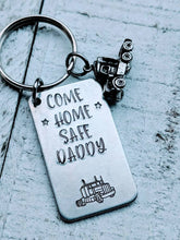 Hand Stamped Trucker Dad Gift - Come Home Safe Daddy - Father's Day Gift - Semi Truck Driver - Personalized Truck Driver Jewelry