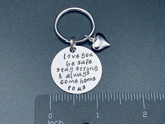 Be Safe Daddy Hand Stamped Coin, Custom Law Enforcement Gift, Military,Police Officer,Firefighter,Custom Gold Coin, Thin Blue Line fathers