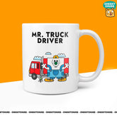 Novelty MR TRUCK DRIVER Mug Funny Men Mr Him Gift Secret Santa Present Unique Ceramic Novelty Office Birthday Christmas 10oz Coffee Tea Cup