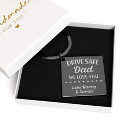 Drive Safe Keychain, Drive Safe Daddy, Drive Safe Gift, Dad Keyring Keychain, Daddy Gifts From Children, We Love You, Personalised Keyring