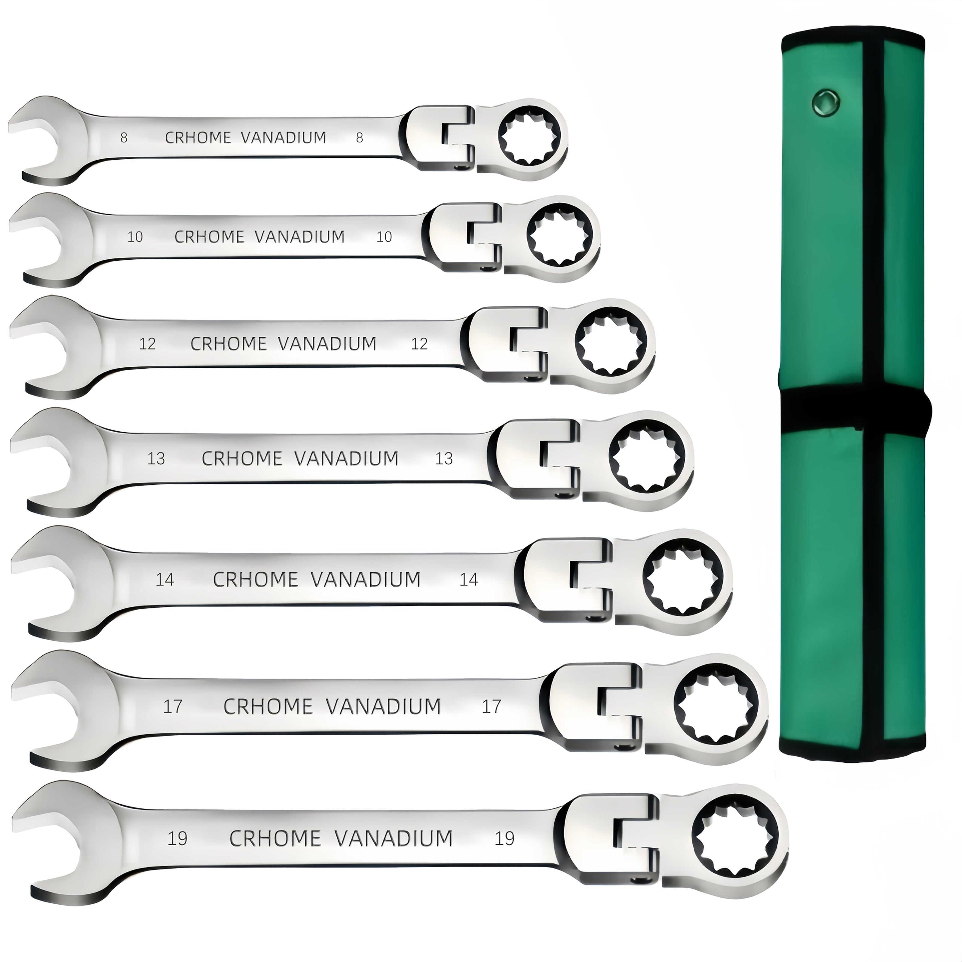 Adjustable Ratchet Wrench Set - Chrome-Plated, Quick-Release Open-End Design for Home & Auto Repairs
