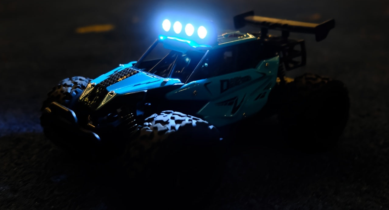 K.K 1:16 2.4G Remote Control Cars, Alloy Body, Bigger Headlights, High Speed up to 20 Km/h, Play time up to 50 mins with dual Batteries, Youngsters Best Gifts for Christmas, Halloween, Thanksgiving