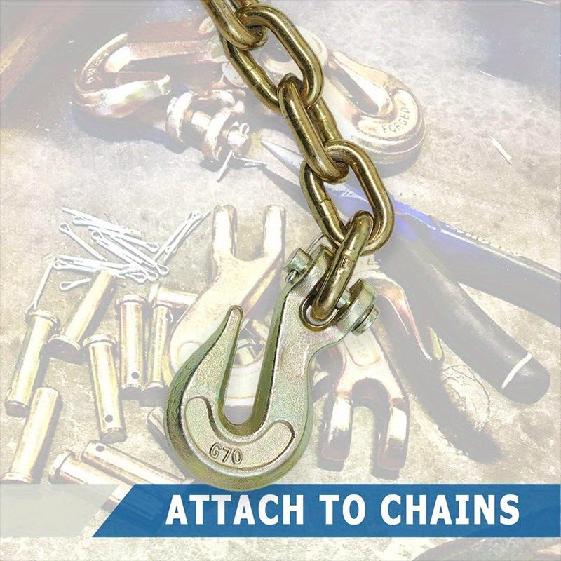 4pcs G70 Heavy-Duty U-Hooks with Safety Lock - Ideal for Securing Cargo on Trucks & Trailers