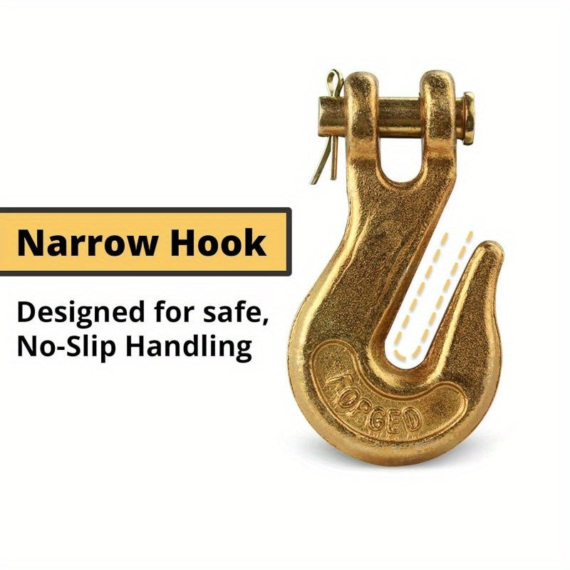 4pcs G70 Heavy-Duty U-Hooks with Safety Lock - Ideal for Securing Cargo on Trucks & Trailers