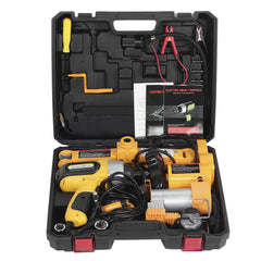 3 Ton Electric Jack 16. 12.7cm Lifting with Electric Impact Wrench Air Pump Set for Tire Replace Repair