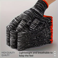 24pcs Durable Work Gloves - Tear-Resistant, Lightweight & Breathable, Lead-Free Material for Construction, Gardening, Home Renovation & Auto Repair, Machine Washable, BPA-Free