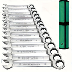 Adjustable Ratchet Wrench Set - Chrome-Plated, Quick-Release Open-End Design for Home & Auto Repairs