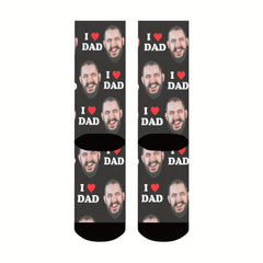 DIY Customized Face Socks with Pictures, Personalized joyful Face Photo Socks, Dad Socks, Funny Socks with Faces, Funny Socks for Men and Women, Prank Gifts, Father's Day Gifts