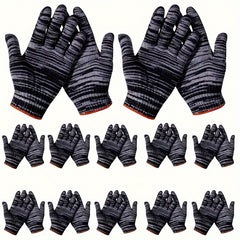 24pcs Durable Work Gloves - Tear-Resistant, Lightweight & Breathable, Lead-Free Material for Construction, Gardening, Home Renovation & Auto Repair, Machine Washable, BPA-Free