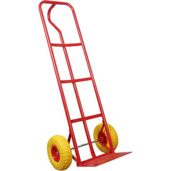 KATSU P-Handle Sack Truck 150kg Loading Capacity High Back Steel Sack Barrow with PU Tyres, Heavy Duty Trolley Hand Truck for Cargo Parcel Lifting Moving Warehouse Delivery