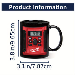 1pc 11oz Custom Name Mug with Digital Clock & Music Player - Personalized Father's Day Gift, Birthday Present for Men, Boyfriend, Dad - Hand Wash Only, Reusable Coffee Cup, Coffee Mug