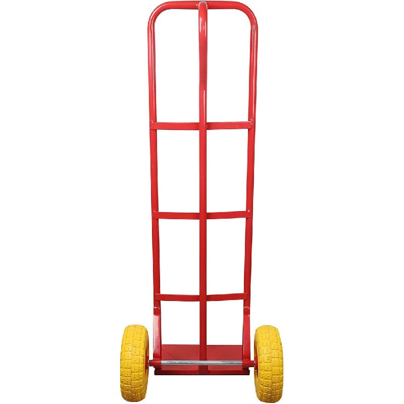 KATSU P-Handle Sack Truck 150kg Loading Capacity High Back Steel Sack Barrow with PU Tyres, Heavy Duty Trolley Hand Truck for Cargo Parcel Lifting Moving Warehouse Delivery