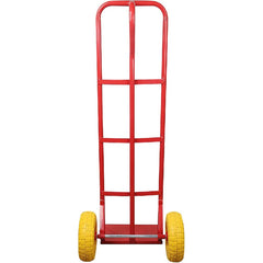 KATSU P-Handle Sack Truck 150kg Loading Capacity High Back Steel Sack Barrow with PU Tyres, Heavy Duty Trolley Hand Truck for Cargo Parcel Lifting Moving Warehouse Delivery