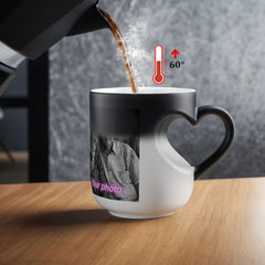 1pc Personalized Magic Color Changing Mug with Heart-Shaped Handle - Custom Photo & Text Engraving, Ideal for Father'S Day, Mother'S Day, Fall, Winter Gifts