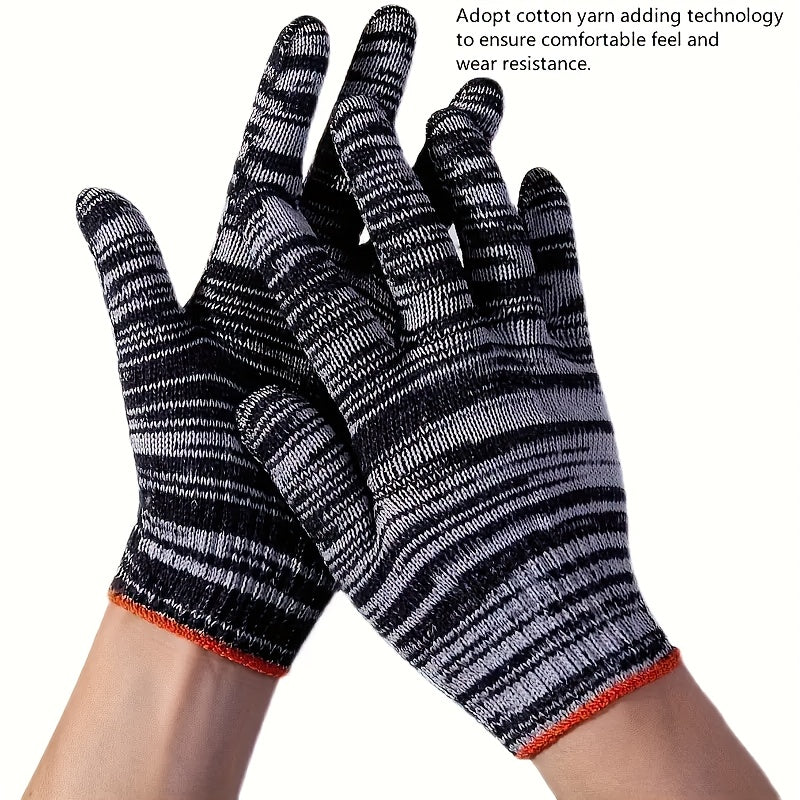 24-Pack Durable Work Gloves - Tear-Resistant, Lightweight, Breathable, Lead-Free Material, Ideal for Construction, Gardening, Home Renovation, Auto Repair, Machine Washable, BPA-Free, Perfect for Gardening Tools and Lawn Care