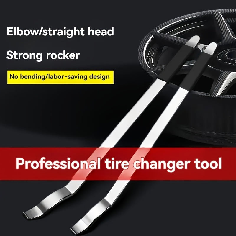 Durable Metal Professional Tire Removal Tool with Rubber Handle - Easy Tire Change for Home Garage & Auto Repair