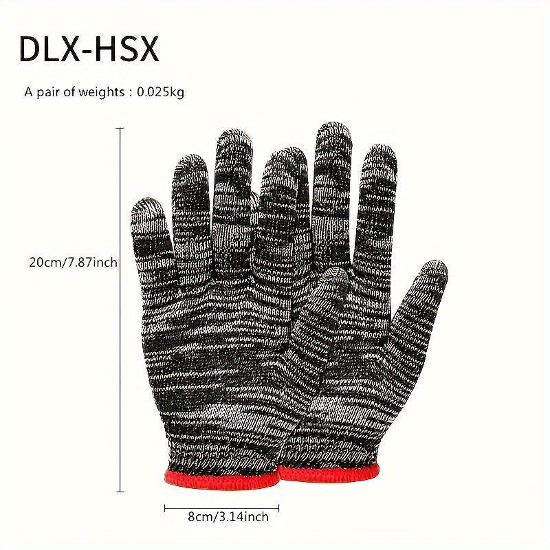 24pcs Durable Work Gloves - Tear-Resistant, Lightweight & Breathable, Lead-Free Material for Construction, Gardening, Home Renovation & Auto Repair, Machine Washable, BPA-Free