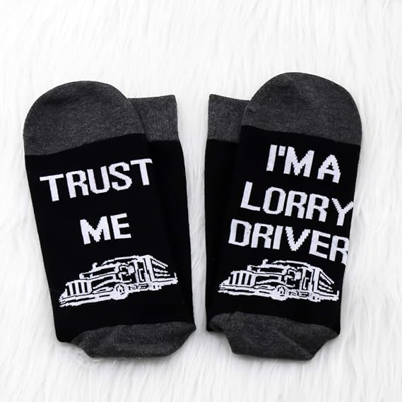2Pairs Truck Driver Socks Trust Me I'm a Lorry Driver Socks Funny Trucker Gifts Lorry Driver Appreciation Gifts