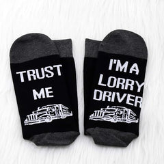 2Pairs Truck Driver Socks Trust Me I'm a Lorry Driver Socks Funny Trucker Gifts Lorry Driver Appreciation Gifts