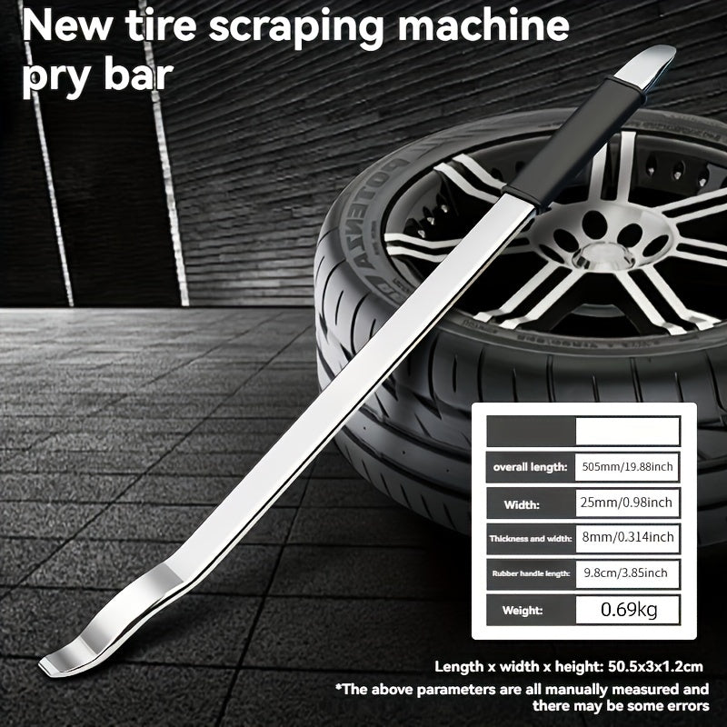Durable Metal Professional Tire Removal Tool with Rubber Handle - Easy Tire Change for Home Garage & Auto Repair