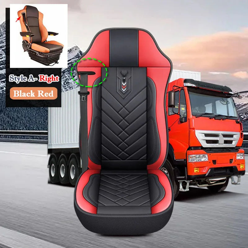 BIg Truck Lorry Bus Auto Seat Cushion Cover Leather Seat Cover All Inclusive for SITRAK SCANIA Volvo Benz Renault DAF IVECO Hino