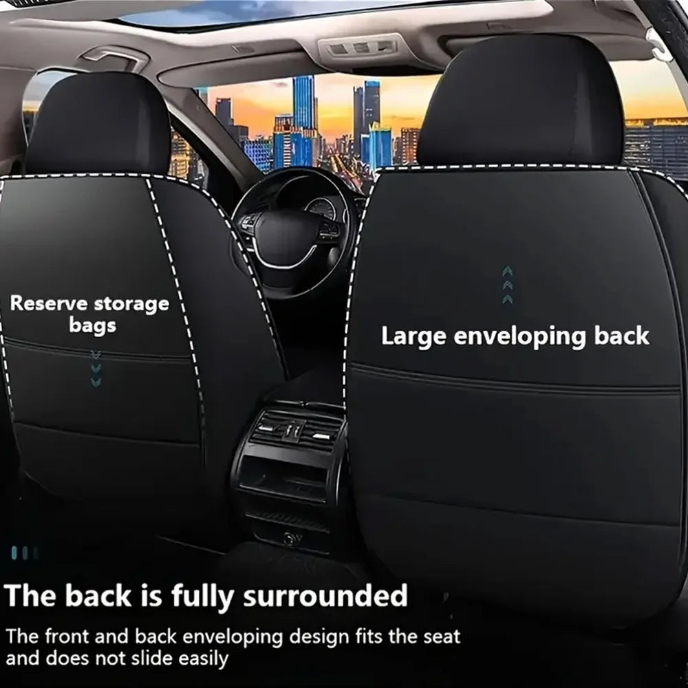 1/2PCS Universal PU Leather Set Car Seat Covers Full Surround Protection Easy Installation & Maintenance Front Car Seat Covers