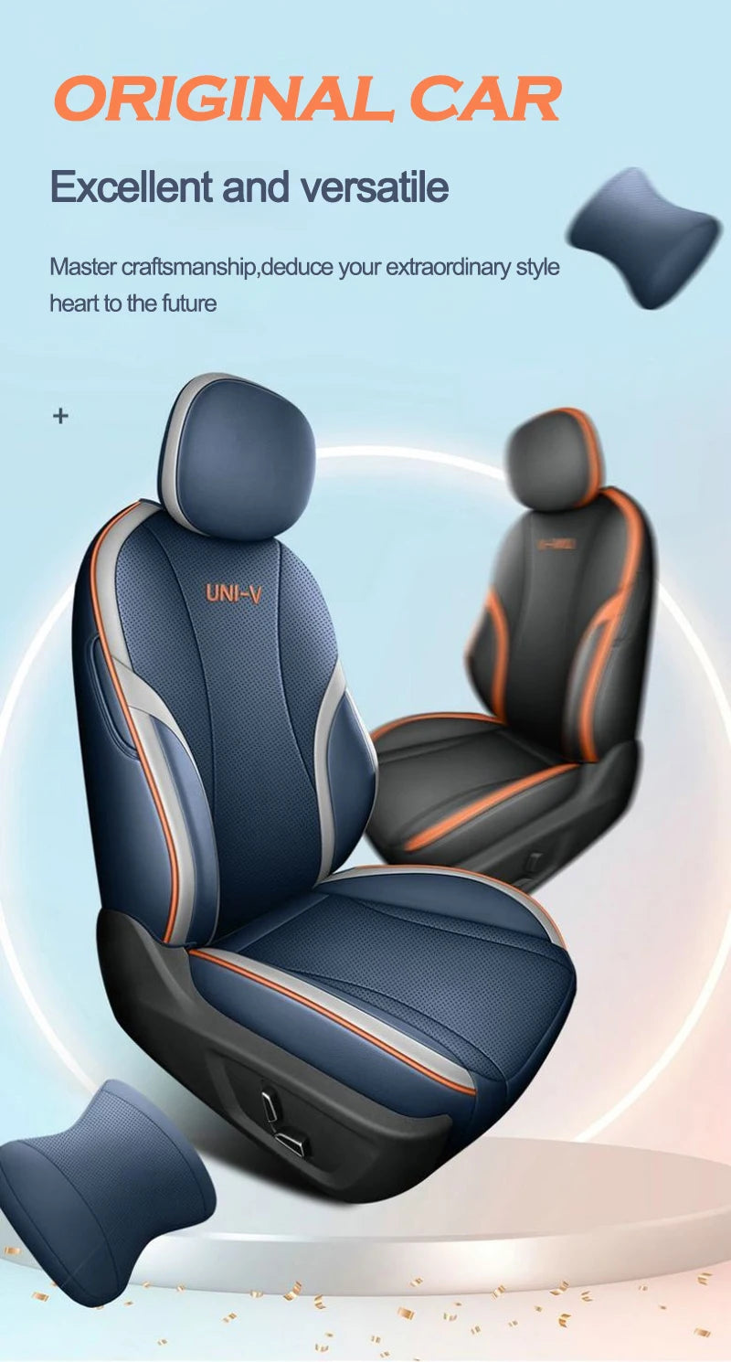 High Auto Car Seat Cushion Cover for Changan Chana UNI-V Univ 2022 2023 2024 2025 Four Seasons Seat Aviation Artificial Leather