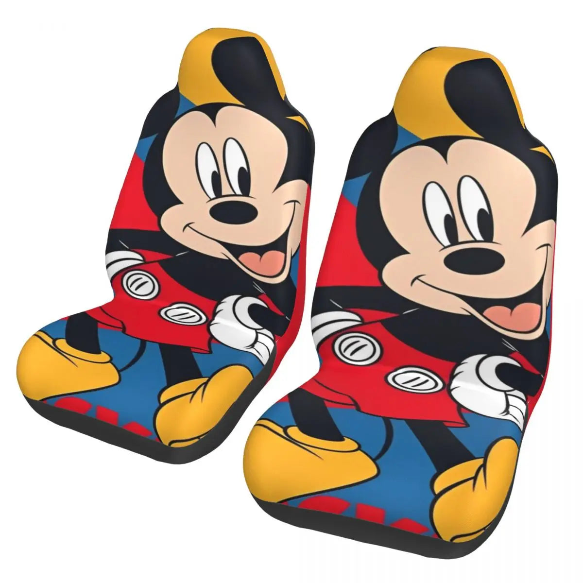 Kawaii Minnie Mouse Cartoon 2 Front Car Seat Covers for Cars Truck Sedan SUV Durable Automotive Seats Cover