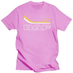 2024 summer new men t shirt Mens Clothing Mens DAF T-Shirt Truck Driver Black short sleeves pure cotton tops casual streetwear